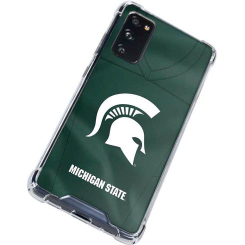 Michigan State University Green Jersey Galaxy S20 FE Clear Case